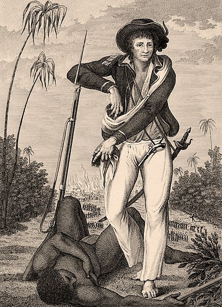 Frontispiece of book by John Gabriel Stedman