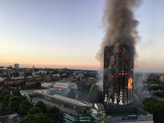 The Grenfell Tower fire, June 2017