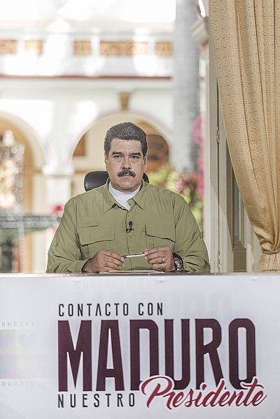 Nicolás Maduro answers questions on television Photo by  Eneas de Troya
