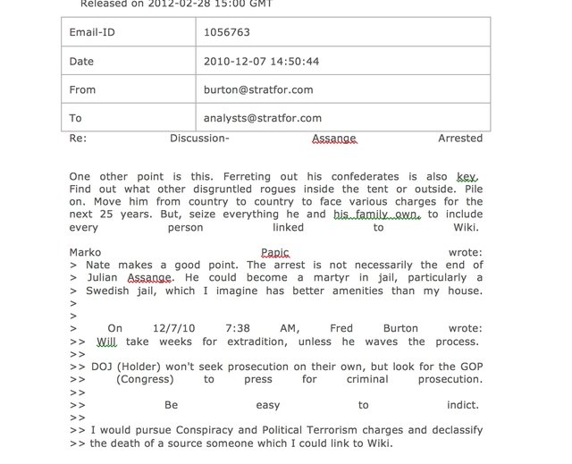Leaked e-mail